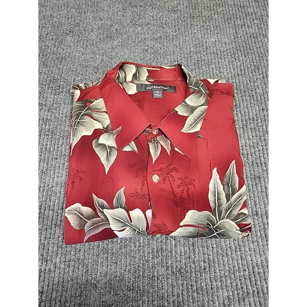 Mens XL‎ Hawaiian Short Sleeve Tropical Shirt Croft And Barrow
